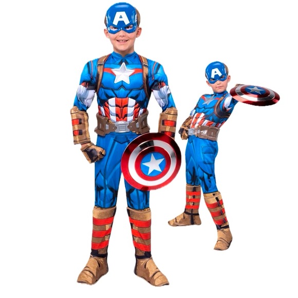 JAZWARES MARVEL Deluxe Muscle Jumpsuit Halloween Costume Boy’s Sz M (7/8) - Picture 2 of 8